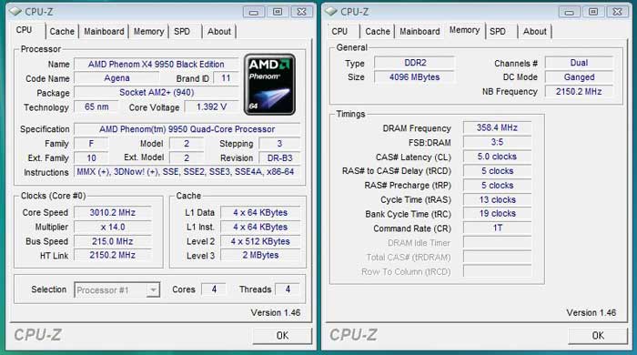 Amd phenom 9950 best sale quad core 2.6 ghz